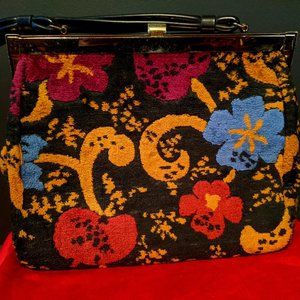 Vintage Floral Carpet Bag Purse